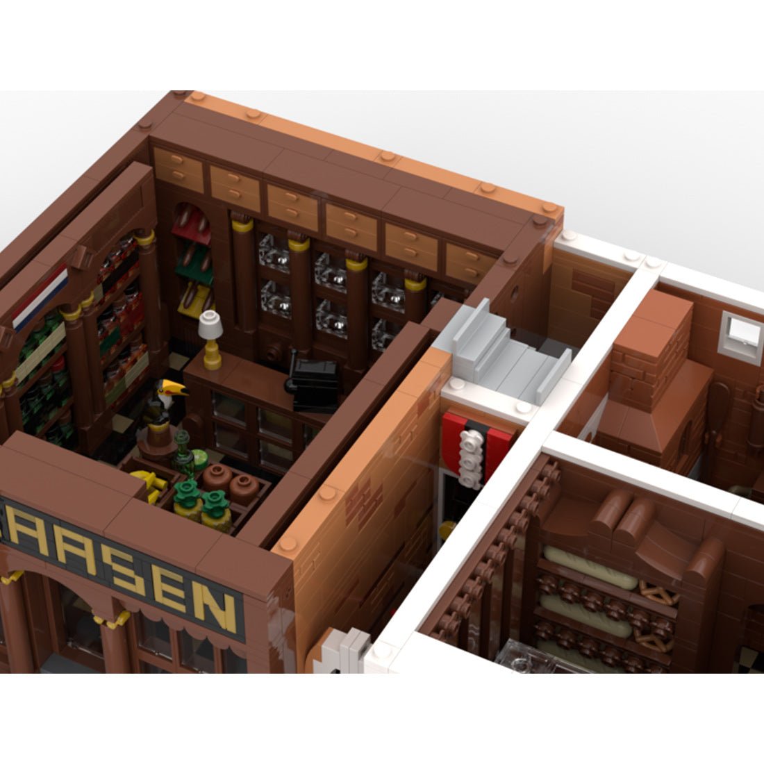 MOC - 197879 Colonial Goods Store & Old Bakery (Dutch Quarter) Klemmbausteine - LesDiy - Klemmbausteine