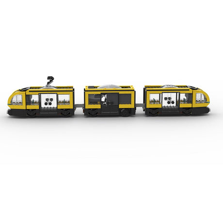 MOC - 198402 60423 Downtown tram (Dynamic Version/530PCS/Yellow) Klemmbausteine - LesDiy - Klemmbausteine