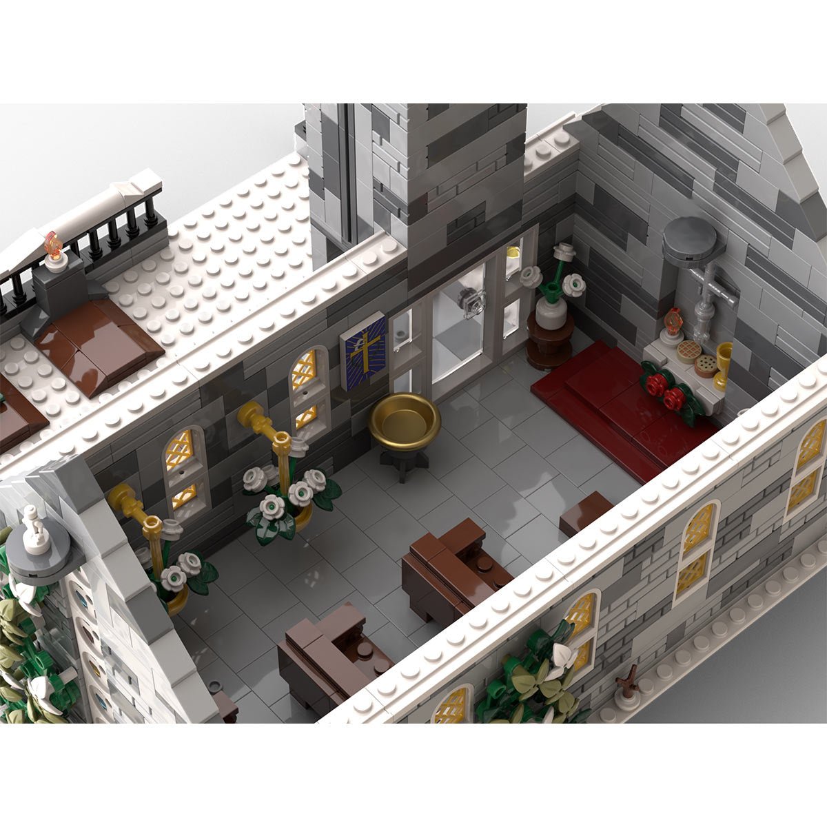 MOC - 199733 Winter Village Church Klemmbausteine - LesDiy - Klemmbausteine