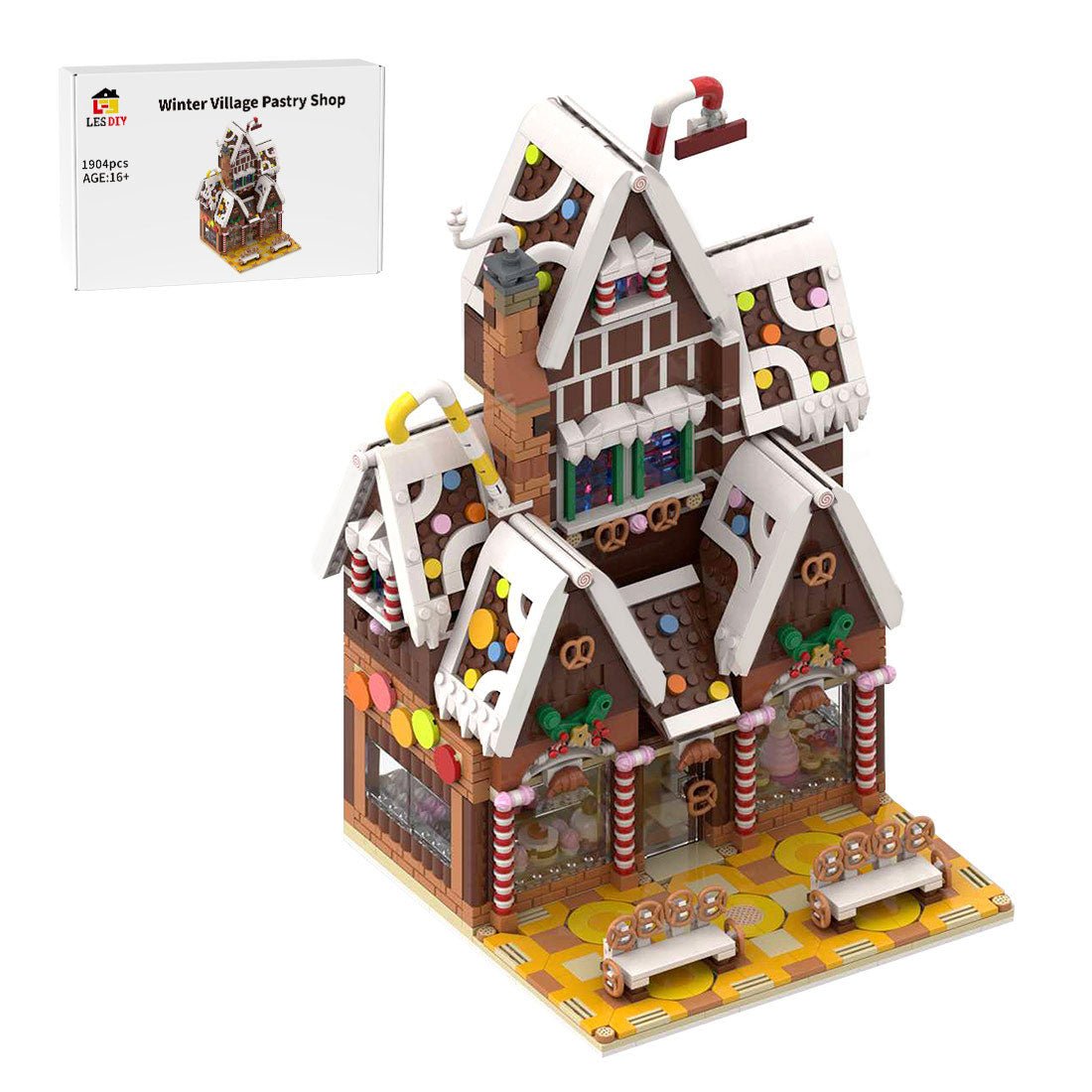 MOC - 199764 Winter village pastry shop Klemmbausteine - LesDiy - Klemmbausteine