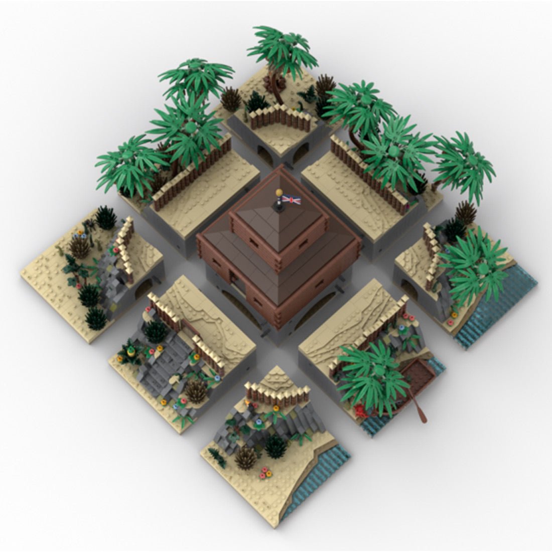 MOC - 200180 Treasure Island: The Stockade Klemmbausteine - LesDiy - Klemmbausteine