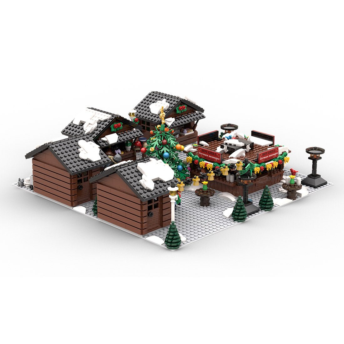 MOC - 201458 European Style Christmas Market Klemmbausteine - LesDiy - Klemmbausteine