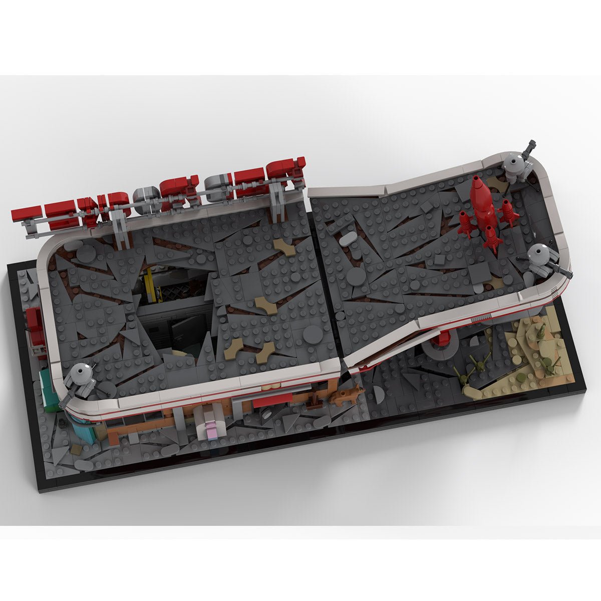 MOC - 207430 Fallout Red Rocket Gas Station Klemmbausteine - LesDiy - Klemmbausteine