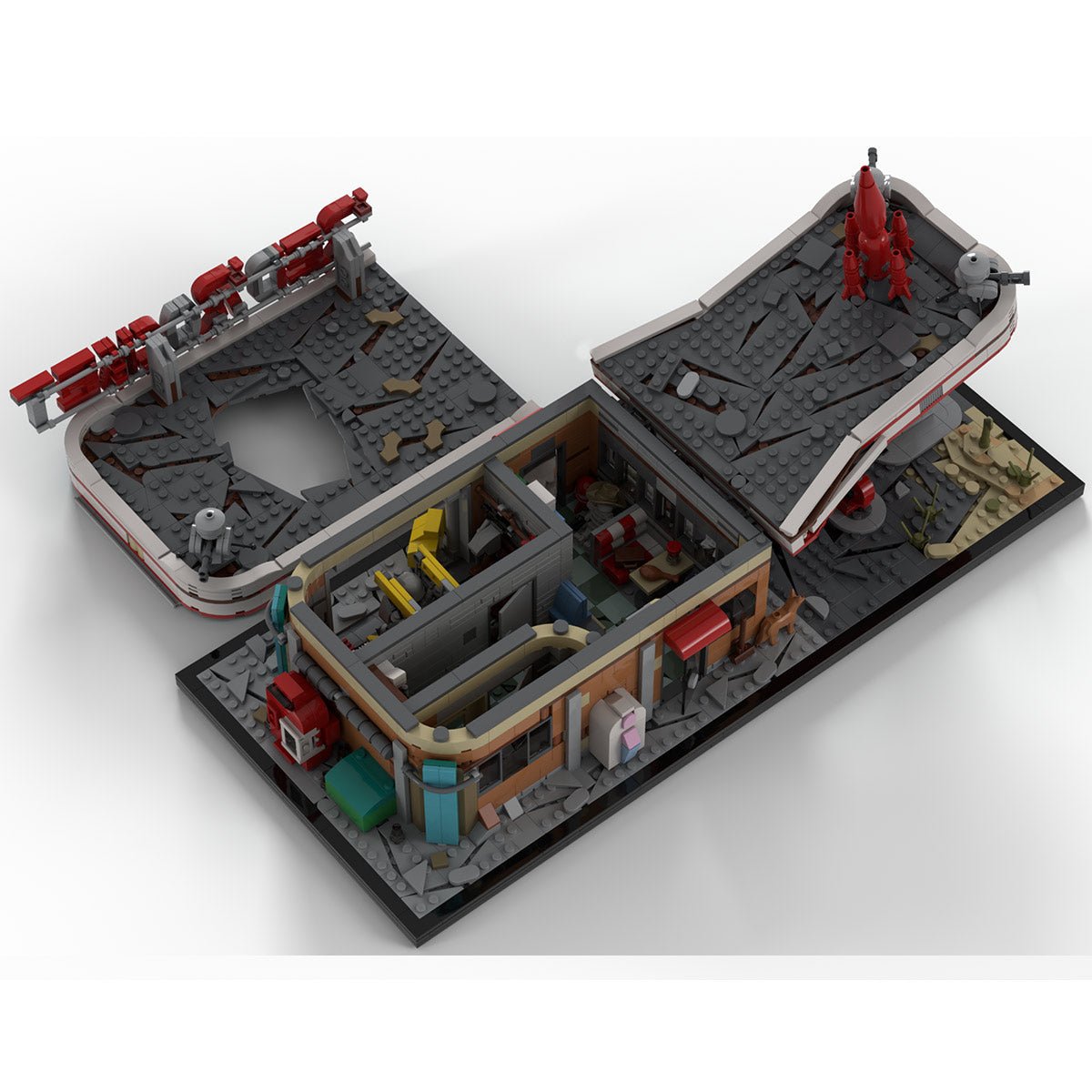 MOC - 207430 Fallout Red Rocket Gas Station Klemmbausteine - LesDiy - Klemmbausteine
