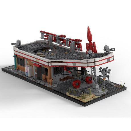 MOC - 207430 Fallout Red Rocket Gas Station Klemmbausteine - LesDiy - Klemmbausteine