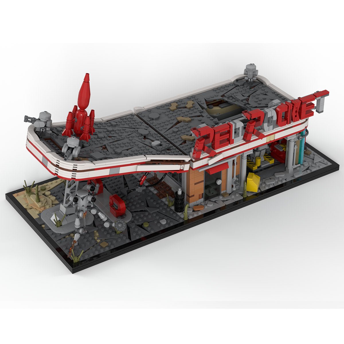 MOC - 207430 Fallout Red Rocket Gas Station Klemmbausteine - LesDiy - Klemmbausteine