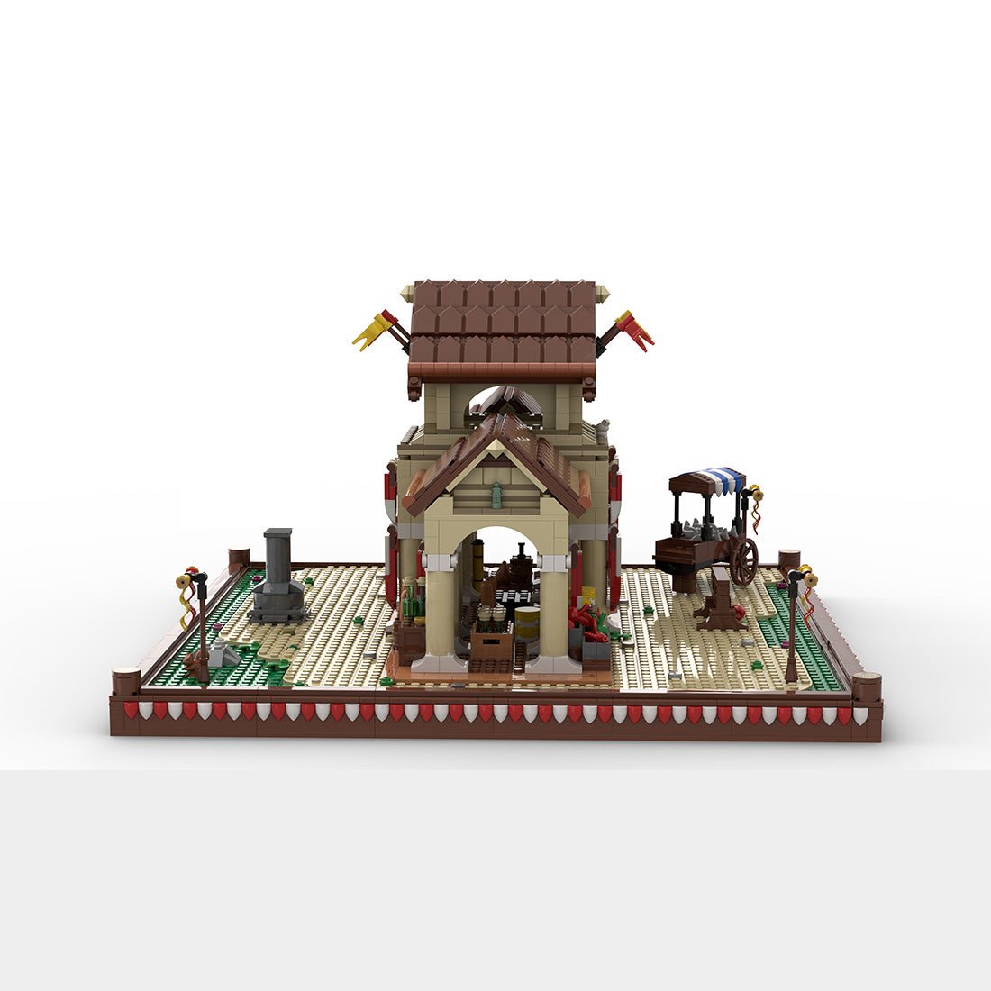 MOC - 207789 Market Hall - Medieval Village Diorama Klemmbausteine - LesDiy - Klemmbausteine