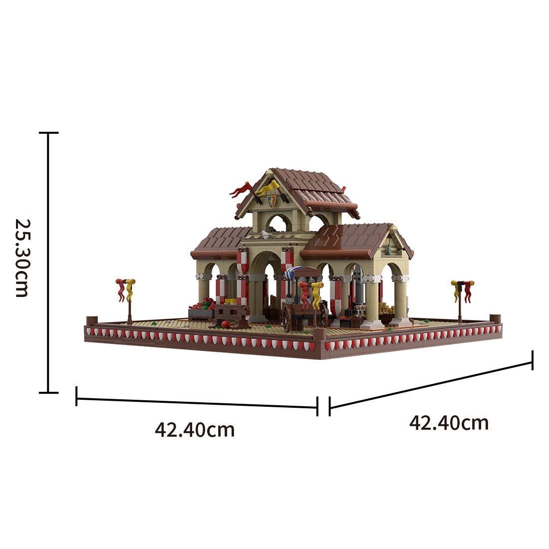 MOC - 207789 Market Hall - Medieval Village Diorama Klemmbausteine - LesDiy - Klemmbausteine