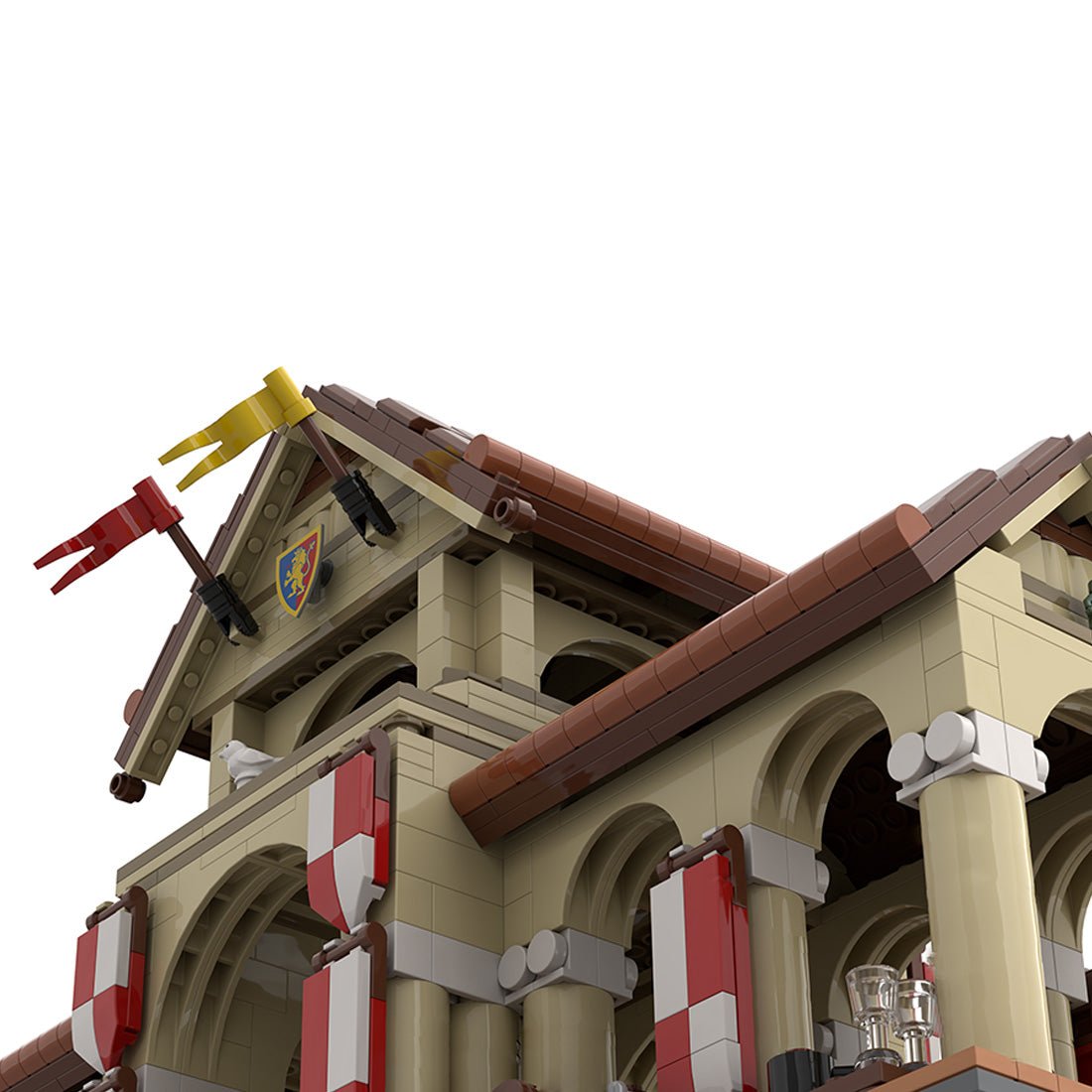 MOC - 207789 Market Hall - Medieval Village Diorama Klemmbausteine - LesDiy - Klemmbausteine