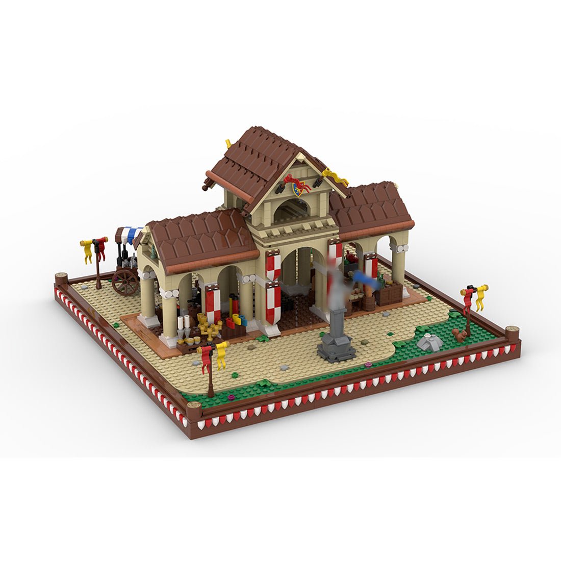 MOC - 207789 Market Hall - Medieval Village Diorama Klemmbausteine - LesDiy - Klemmbausteine