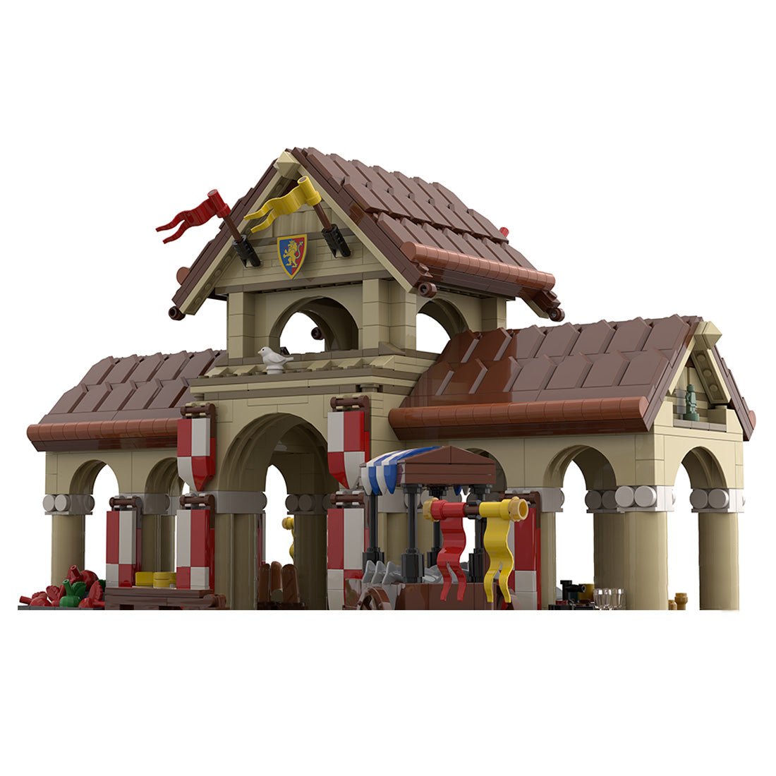 MOC - 207789 Market Hall - Medieval Village Diorama Klemmbausteine - LesDiy - Klemmbausteine