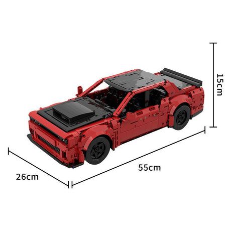 MOC - 208659 1/8 Scale Dodge SRT Demon RC Klemmbausteine - LesDiy - Klemmbausteine