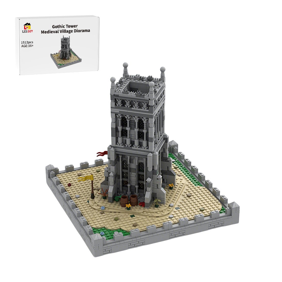 MOC - 210048 Gothic Tower - Medieval Village Klemmbausteine - LesDiy - Klemmbausteine