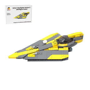 MOC-210207 Anakins Delta-7 Jedi-Sternjäger (Minifiguren-Maßstab) Klemmbausteine-LesDiy-Klemmbausteine