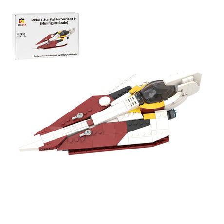 MOC-210335 Ahsoka Delta-7 Jedi-Sternjäger (Minifiguren-Maßstab) Klemmbausteine-LesDiy-Klemmbausteine