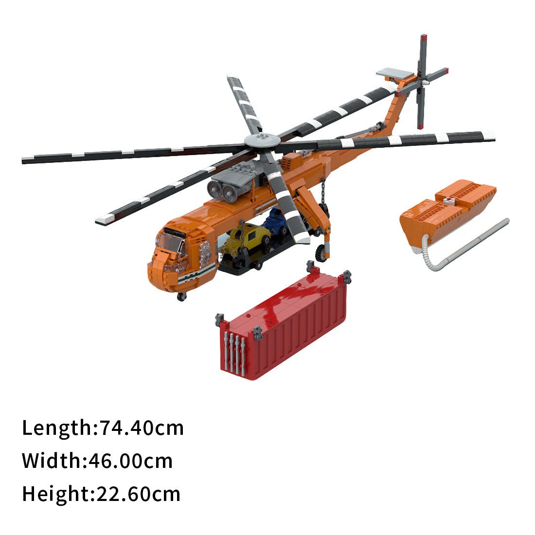 MOC - 211002 Sikorsky S - 64 Skycrane Klemmbausteine - LesDiy - Klemmbausteine