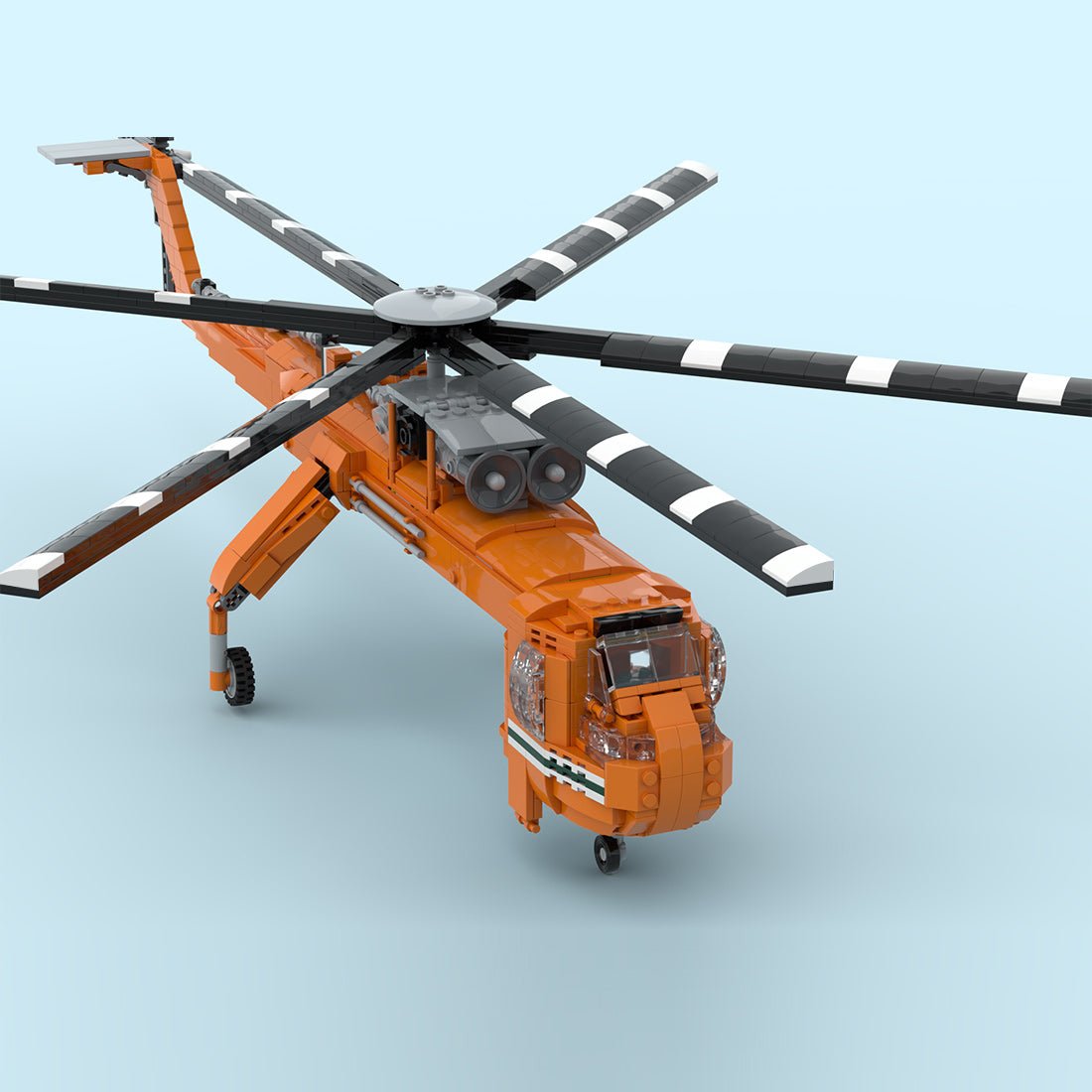 MOC - 211002 Sikorsky S - 64 Skycrane Klemmbausteine - LesDiy - Klemmbausteine