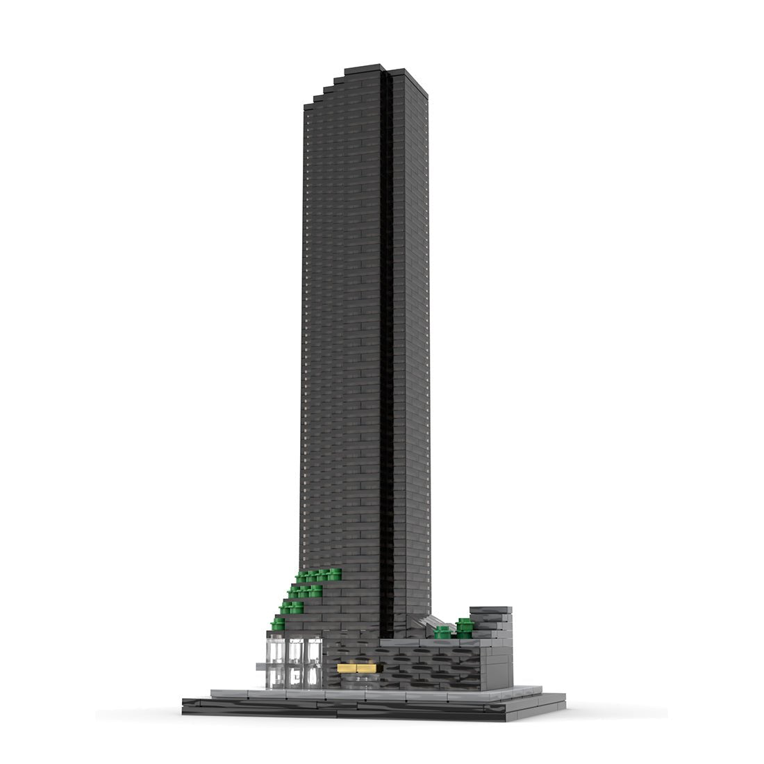 MOC - 211277 Trump Tower 1:800 Scale Klemmbausteine - LesDiy - Klemmbausteine