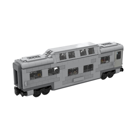 MOC-212051 Santa fe double decker canopy passanger train car Klemmbausteine-LesDiy-Klemmbausteine