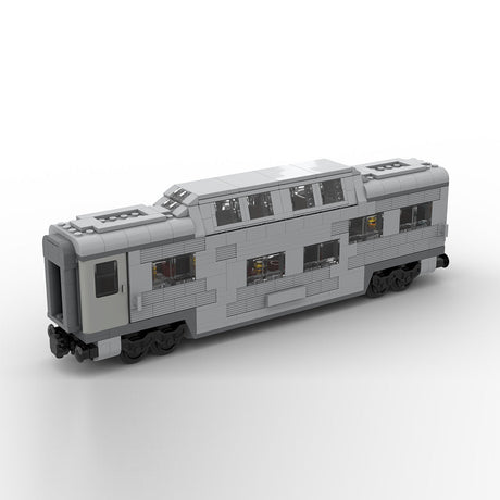 MOC-212051 Santa fe double decker canopy passanger train car Klemmbausteine-LesDiy-Klemmbausteine