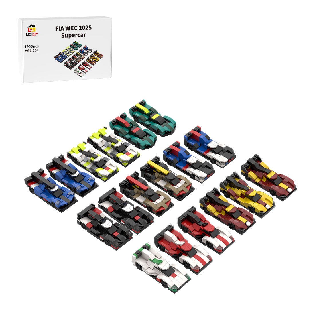 MOC - 213123 2025 WEC Hypercar Grid 5 wide Klemmbausteine - LesDiy - Klemmbausteine