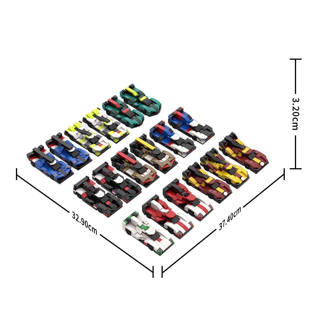 MOC - 213123 2025 WEC Hypercar Grid 5 wide Klemmbausteine - LesDiy - Klemmbausteine