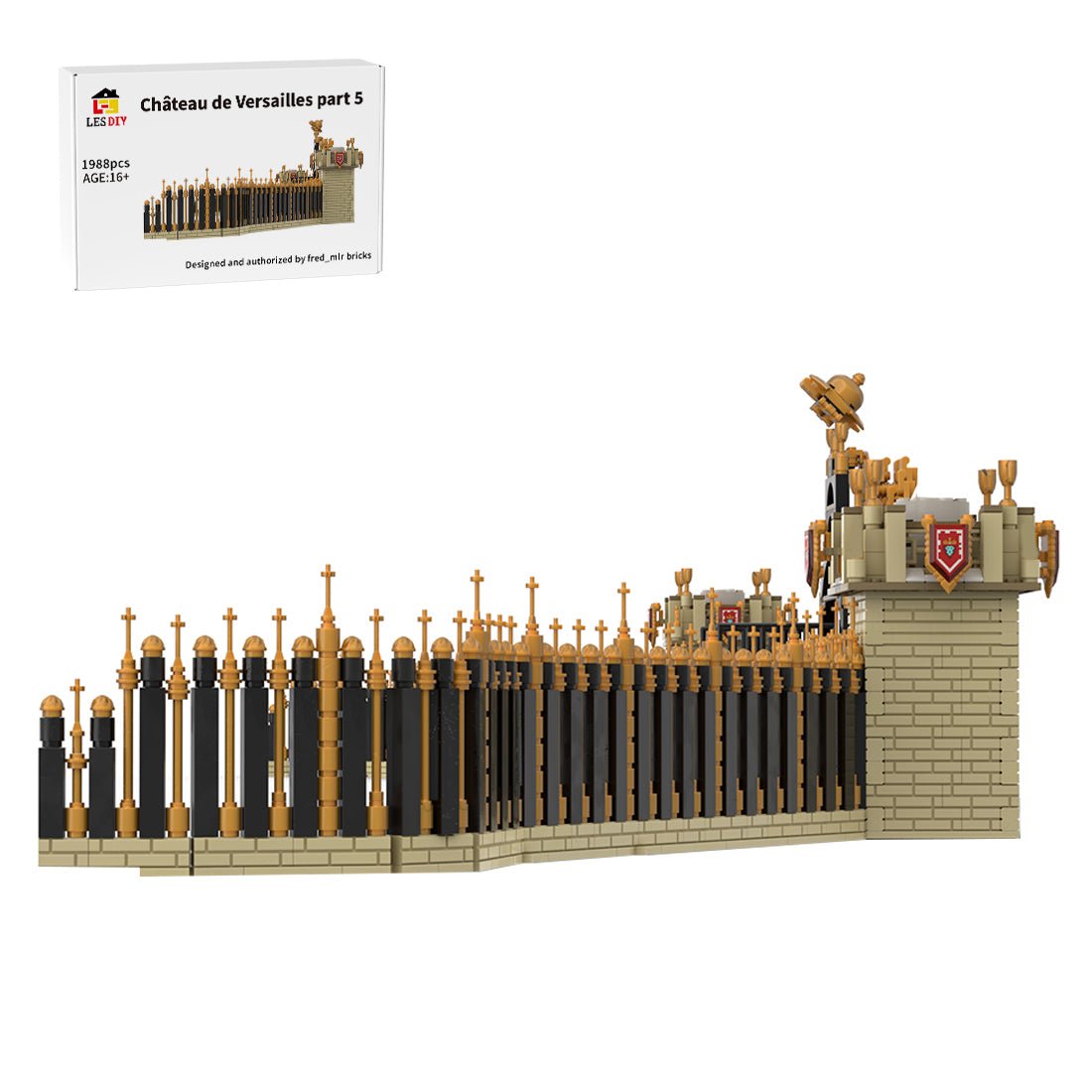 MOC-214157 Château de Versailles part 5 "grilles d'honneur" Klemmbausteine-LesDiy-Klemmbausteine