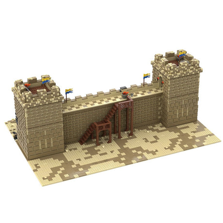 MOC-216352 Mittelalterliche Burg aus – Jerusalem Belagerung MOC, inspiriert von „Königreich der Himmel“Klemmbausteine-LesDiy-Klemmbausteine