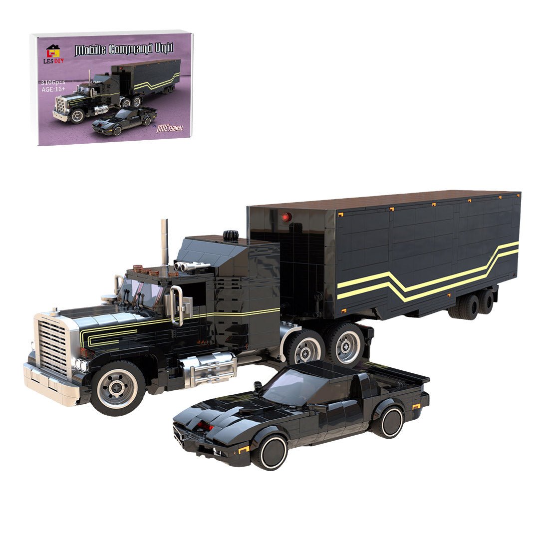 MOC - 216375 MOCturnal Knight Rider: KITT And the FLAG Mobile Command Unit Klemmbausteine - LesDiy - Klemmbausteine