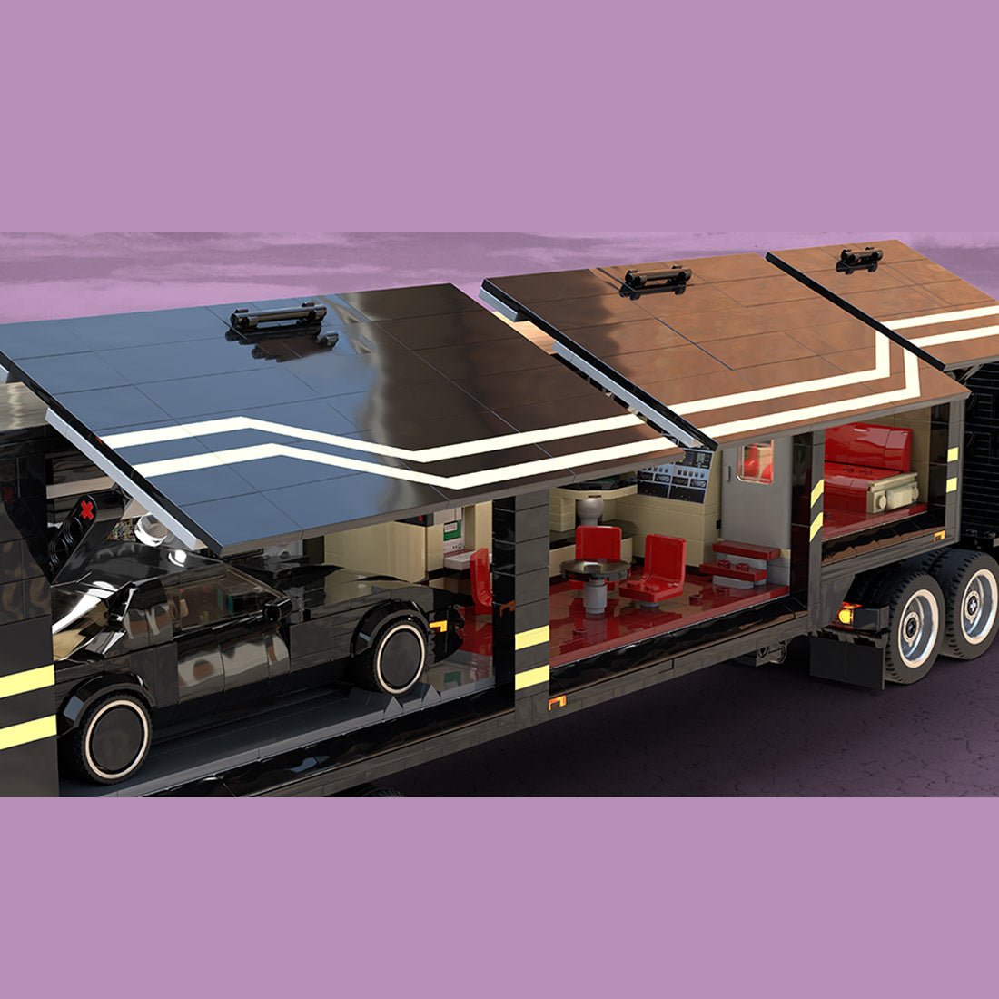 MOC - 216375 MOCturnal Knight Rider: KITT And the FLAG Mobile Command Unit Klemmbausteine - LesDiy - Klemmbausteine