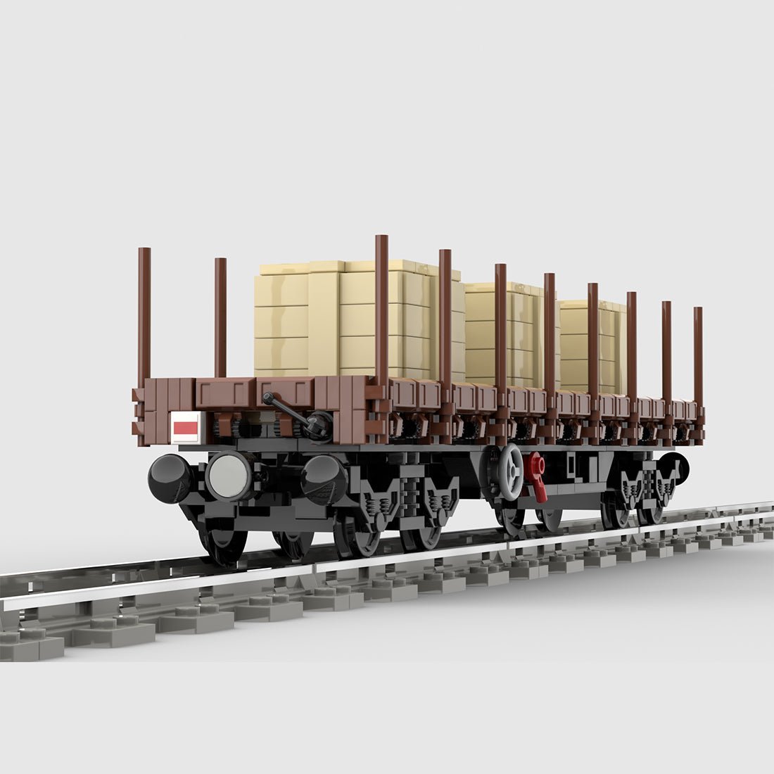 MOC-219158 Universeller Flachwagen mit Ladung Klemmbausteine-LesDiy-Klemmbausteine