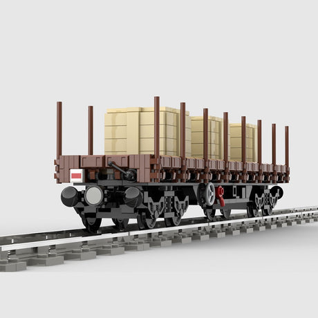 MOC-219158 Universeller Flachwagen mit Ladung Klemmbausteine-LesDiy-Klemmbausteine