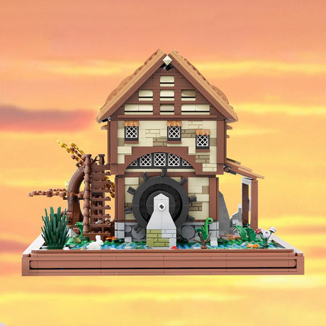 MOC - 219518 Water Mill - Medieval Village Diorama Klemmbausteine - LesDiy - Klemmbausteine