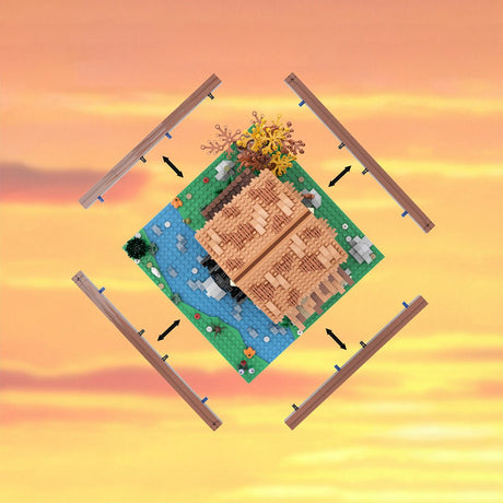 MOC - 219518 Water Mill - Medieval Village Diorama Klemmbausteine - LesDiy - Klemmbausteine