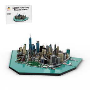 MOC - 221106 1/2000 Scale New York City Klemmbausteine - Financial District - LesDiy - Klemmbausteine