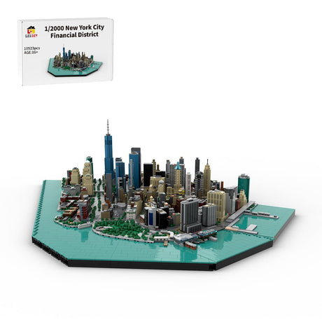 MOC - 221106 1/2000 Scale New York City Klemmbausteine - Financial District - LesDiy - Klemmbausteine