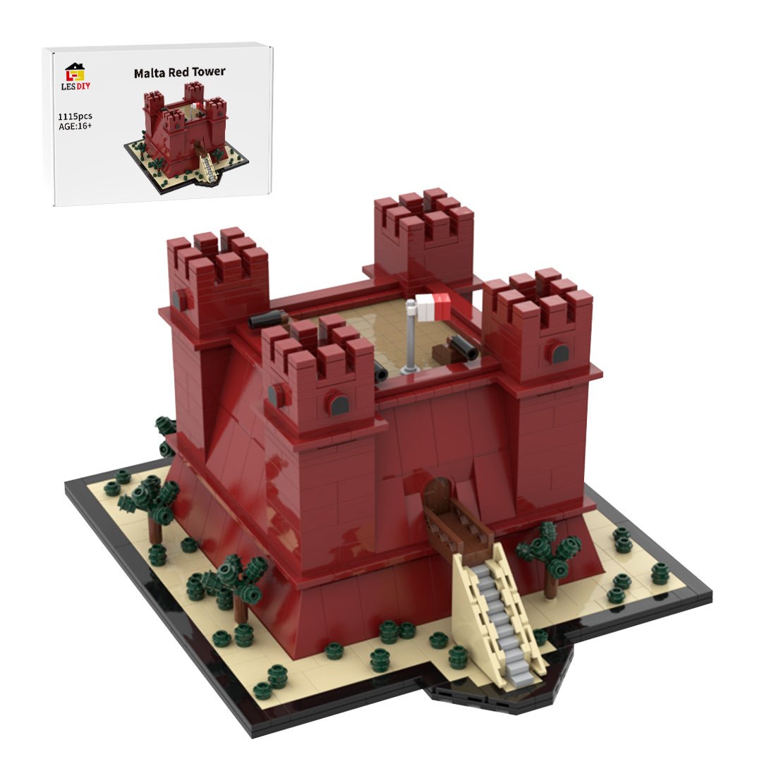 MOC - 221164 Malta Red Tower Klemmbausteine - LesDiy - Klemmbausteine