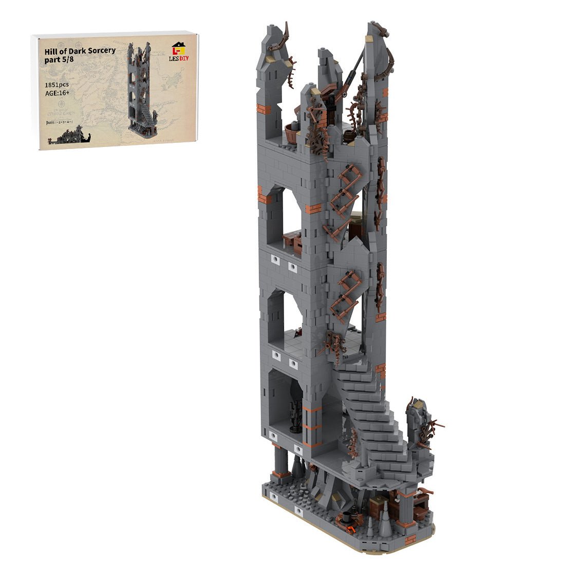 MOC - 223053 UCS Dol - Guldur - part 5/8 Klemmbausteine - LesDiy - Klemmbausteine