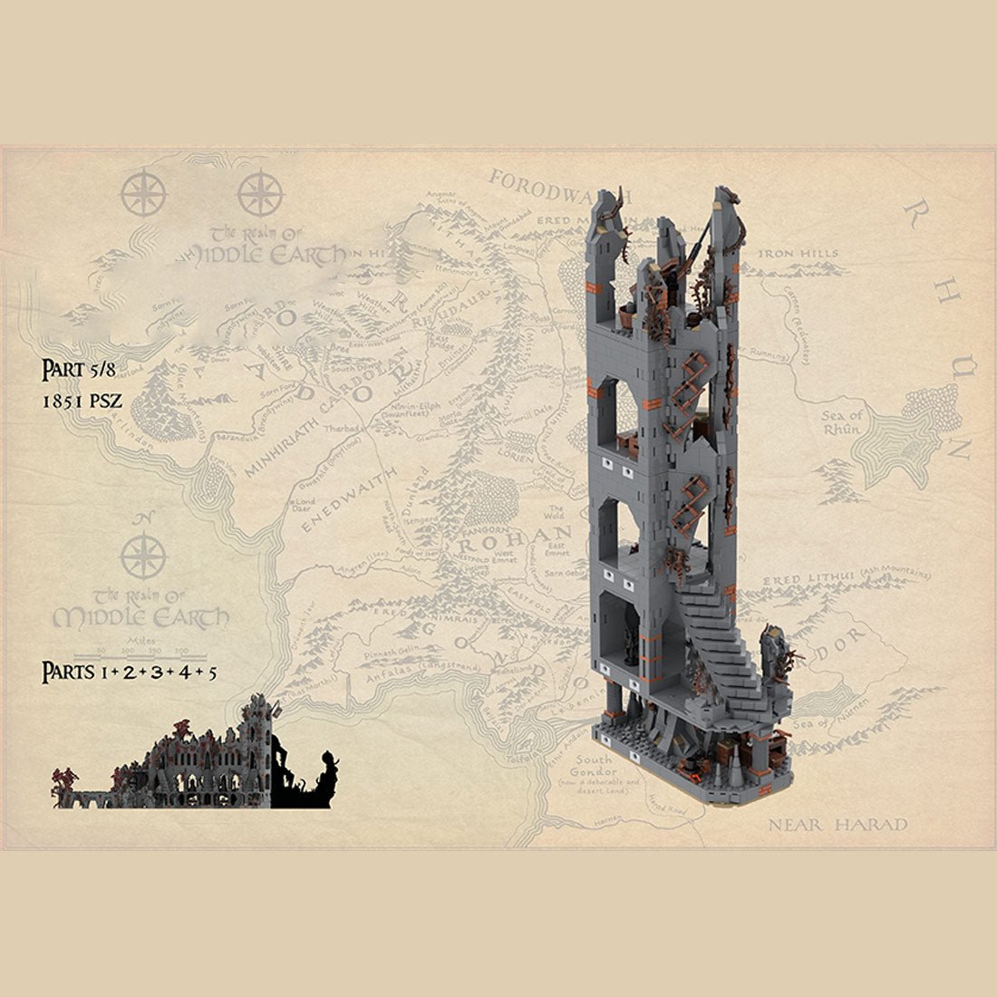 MOC - 223053 UCS Dol - Guldur - part 5/8 Klemmbausteine - LesDiy - Klemmbausteine