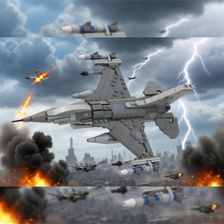 MOC - 224853 F - 16C Fighting Falcon, Nellis (1:58) Klemmbausteine - LesDiy - Klemmbausteine