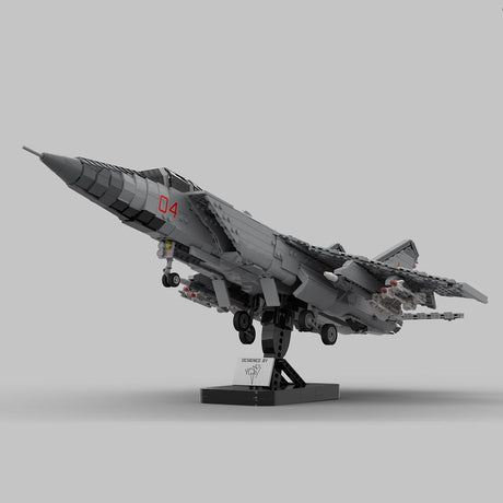 MOC - 225531 1:35 Scale MiG - 31 Foxhound Klemmbausteine - LesDiy - Klemmbausteine