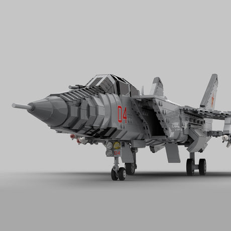 MOC - 225531 1:35 Scale MiG - 31 Foxhound Klemmbausteine - LesDiy - Klemmbausteine