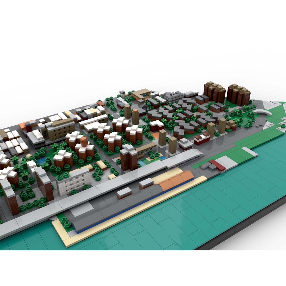 MOC - 225884 1/2000 Scale Lower Manhattan Bridge Area Klemmbausteine - LesDiy - Klemmbausteine