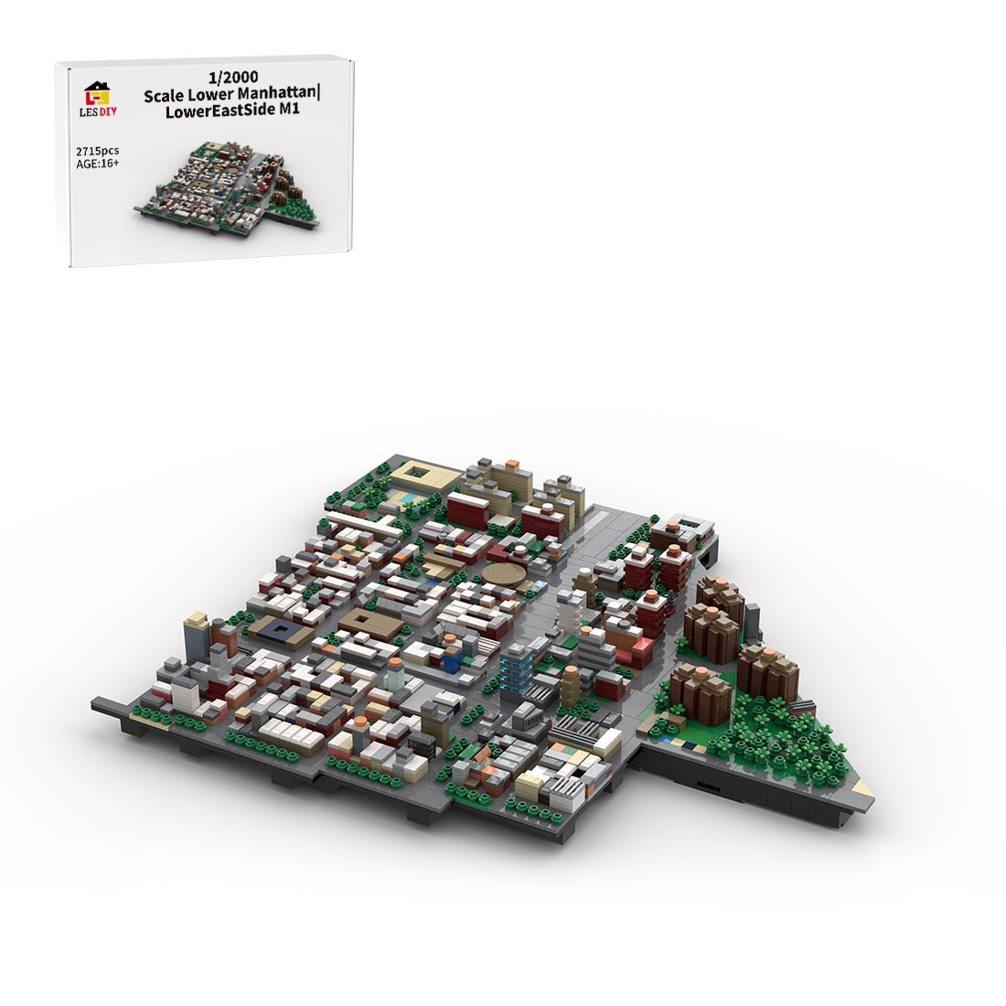 MOC - 225884 1/2000 Scale Lower Manhattan LowerEastSide Module 1 Klemmbausteine - LesDiy - Klemmbausteine