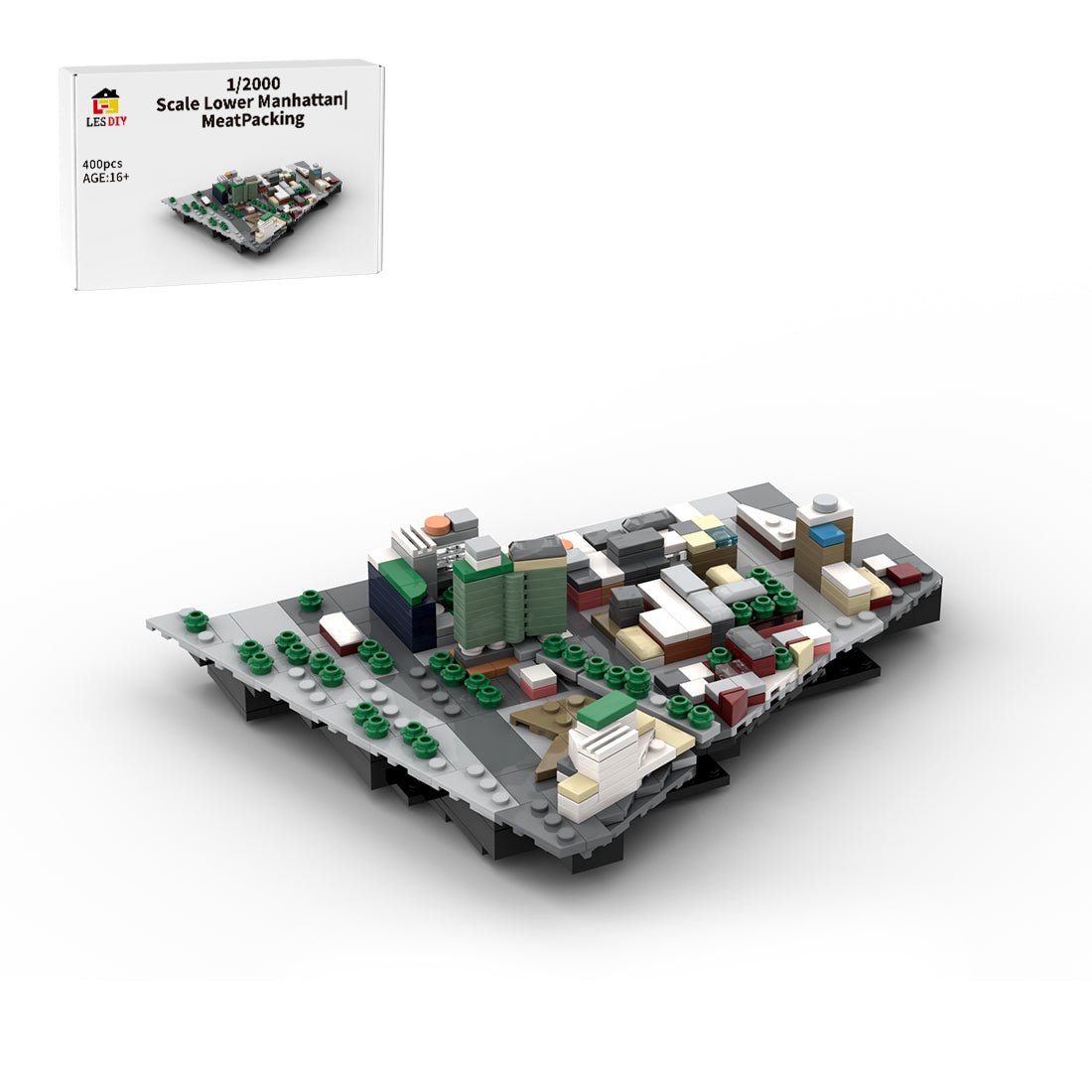 MOC - 225884 1/2000 Scale Lower Manhattan MeatPacking Street Klemmbausteine - LesDiy - Klemmbausteine
