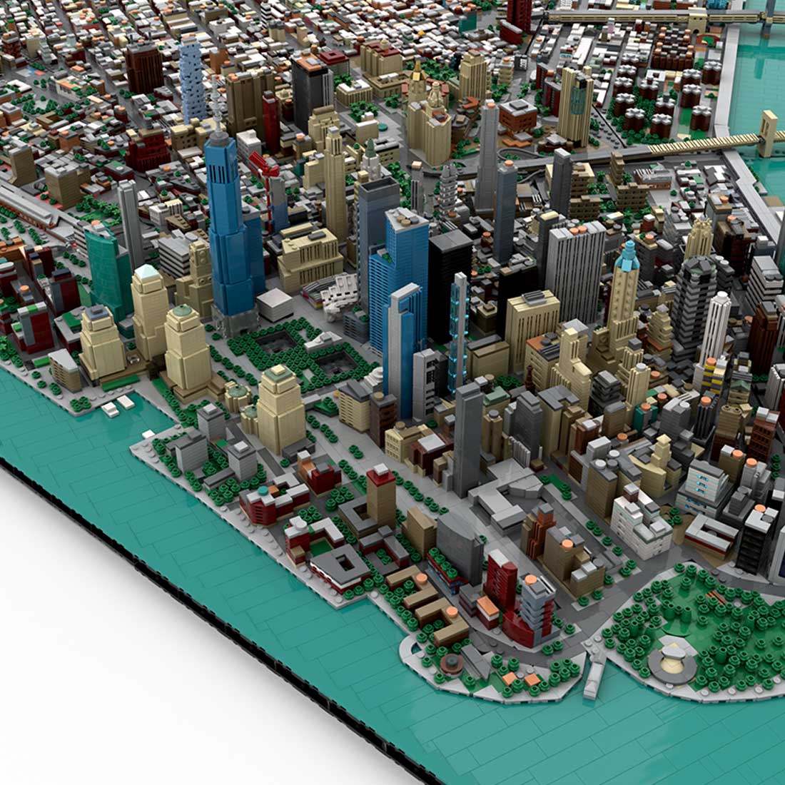 MOC - 225884 1/2000 Scale Lower Manhattan - New York City Klemmbausteine - LesDiy - Klemmbausteine