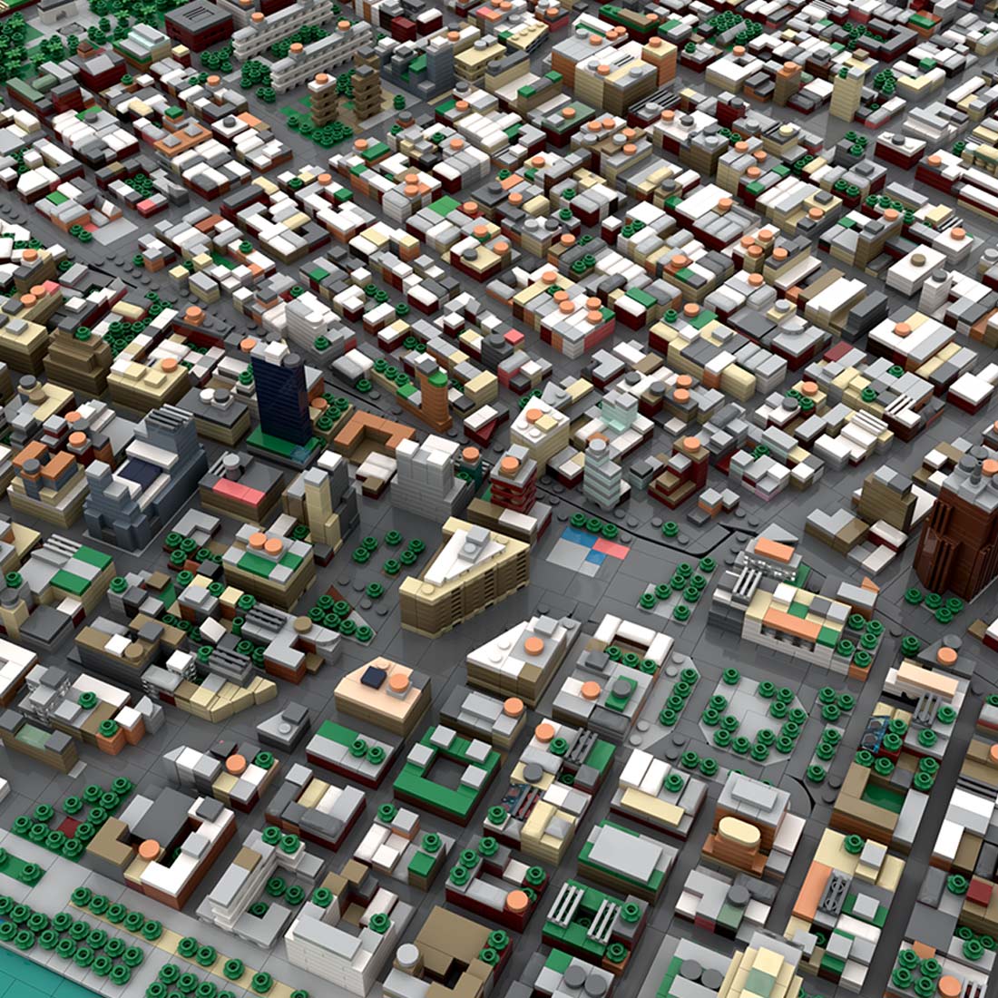 MOC - 225884 1/2000 Scale Lower Manhattan - New York City Klemmbausteine - LesDiy - Klemmbausteine