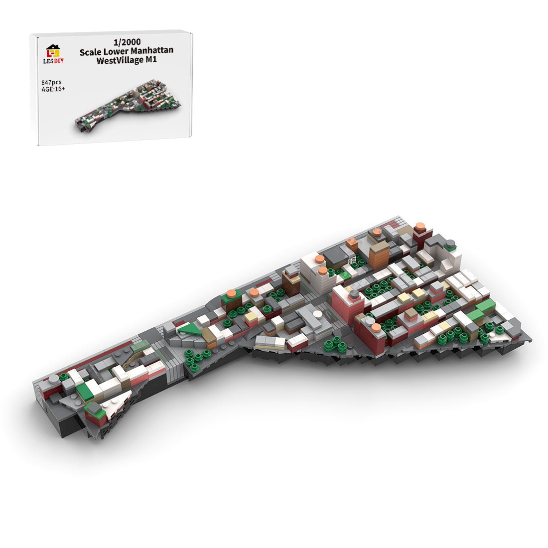 MOC - 225884 1/2000 Scale Lower Manhattan WestVillage Module 1 Klemmbausteine - LesDiy - Klemmbausteine