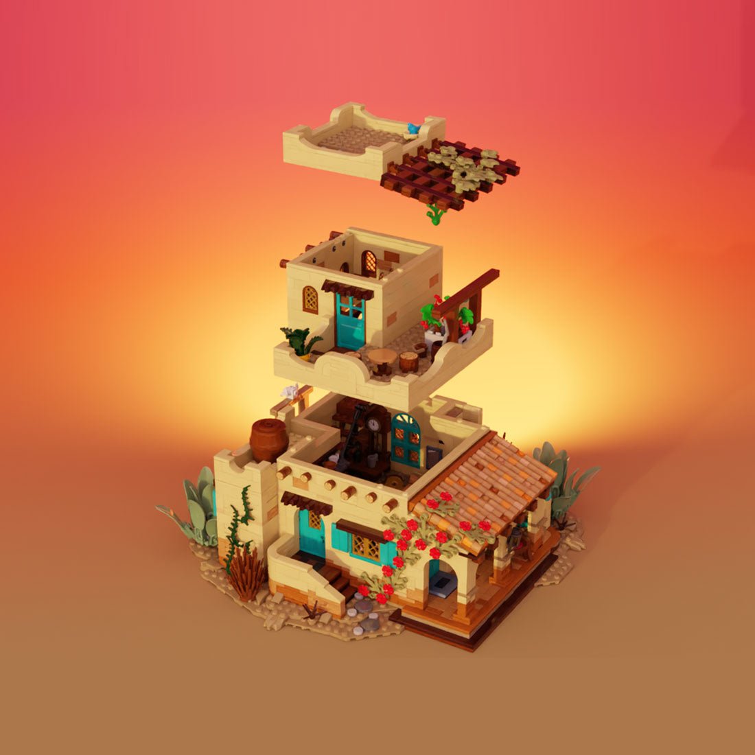 MOC - 226986 Sunset Ranch Klemmbausteine - LesDiy - Klemmbausteine