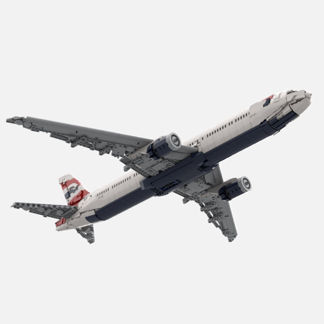 MOC - 227119 British Airways 777 - 300er Klemmbausteine - LesDiy - Klemmbausteine